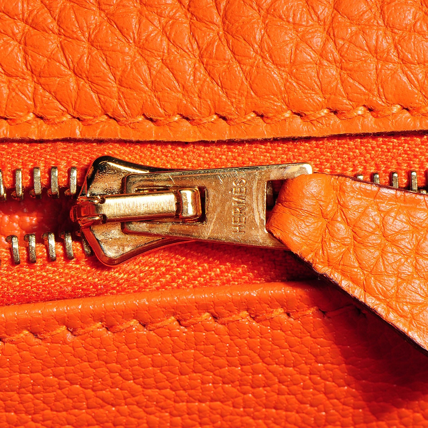 Hermes Taurillon Clemence Kelly Retourne 32 Orange 18 of 25