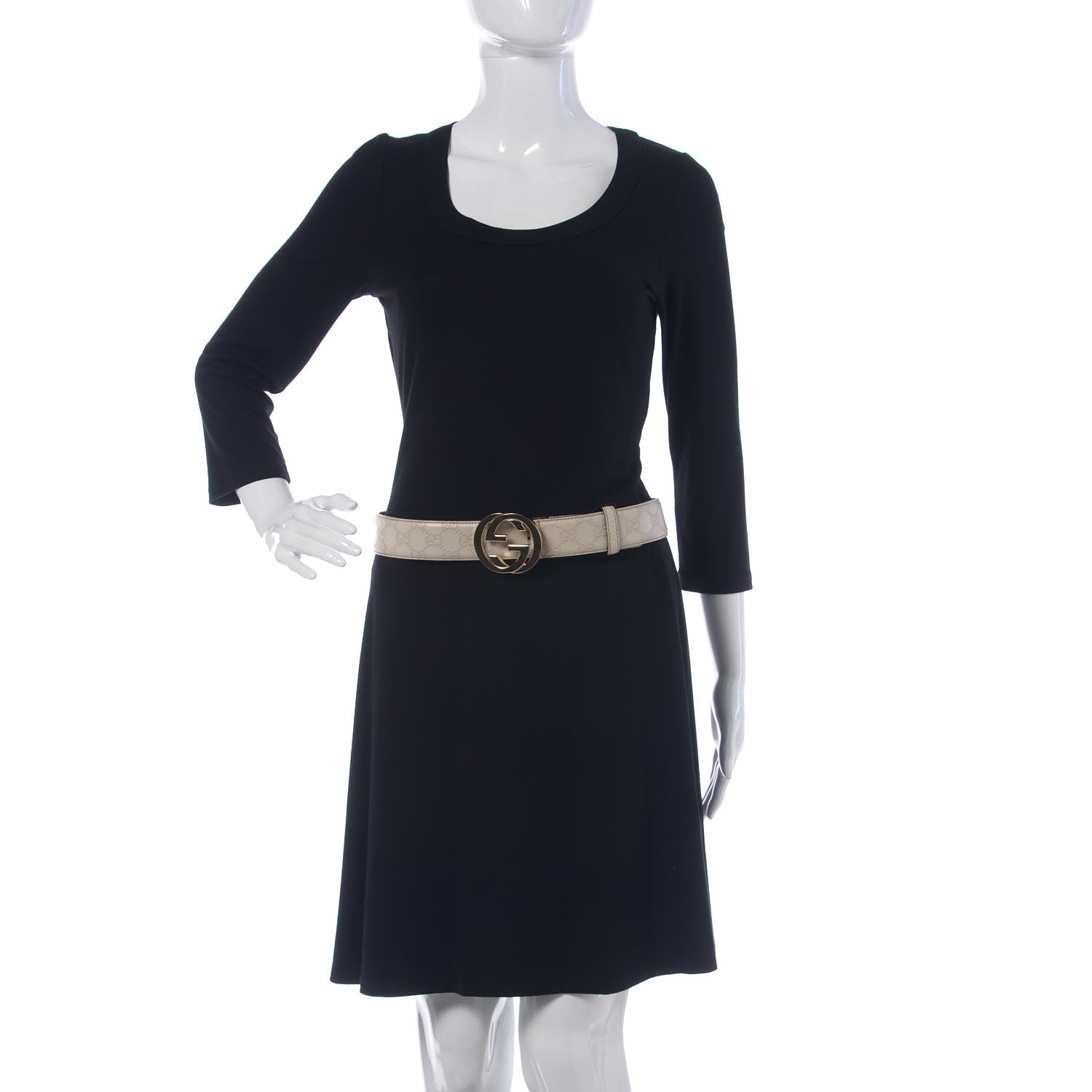 Gucci Guccissima Interlocking G Belt 90 36 Off White 2 of 6