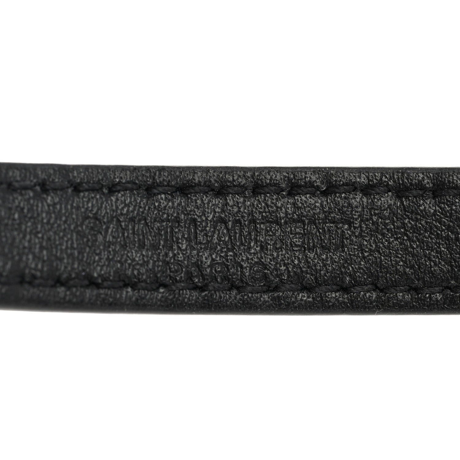 Saint Laurent Calfskin Opyum Double Wrap Bracelet Black 4 of 4