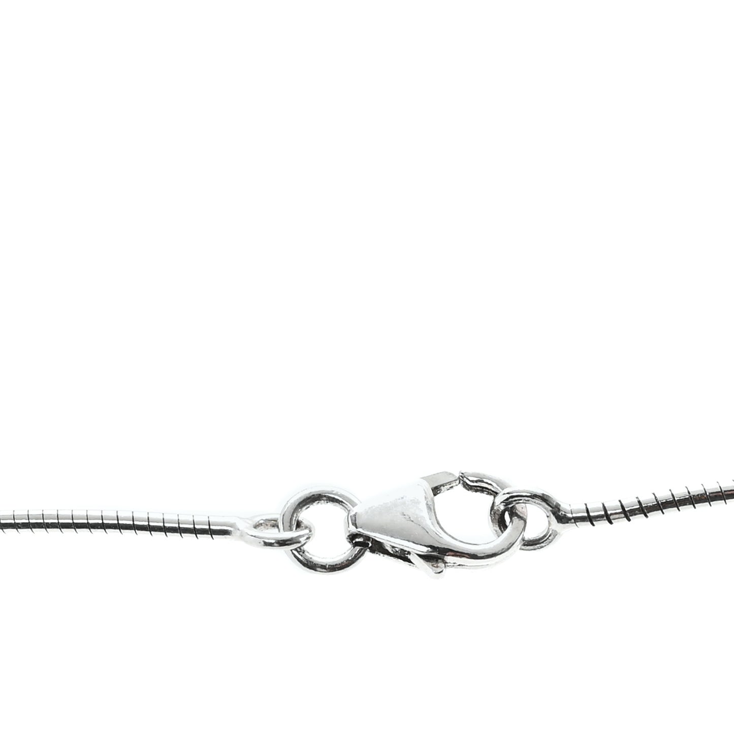 Palladium Laquer Cage d'H Necklace Orange Fonce