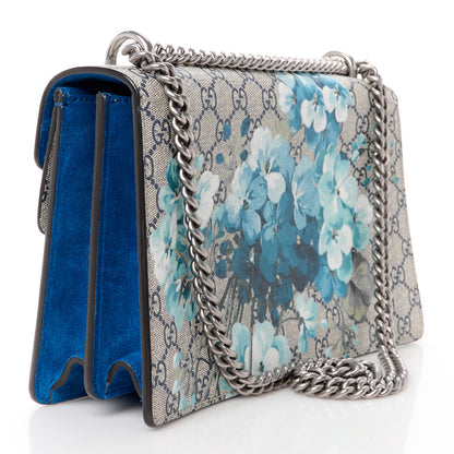 Gucci GG Supreme Monogram Blooms Small Dionysus Shoulder Bag Beige Navy Vintage Blue 3 of 13
