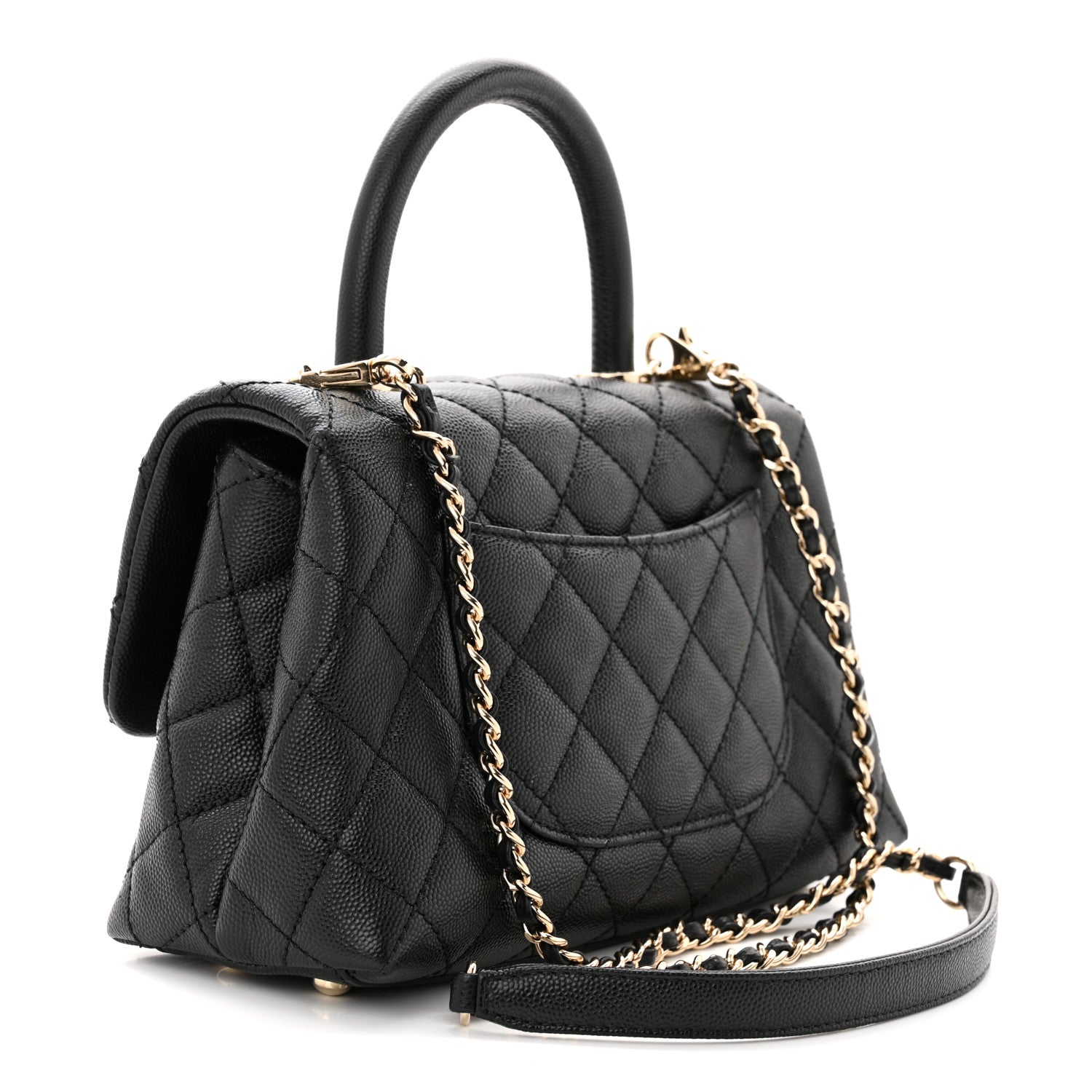 Chanel Caviar Quilted Mini Coco Handle Flap Black 3 of 10