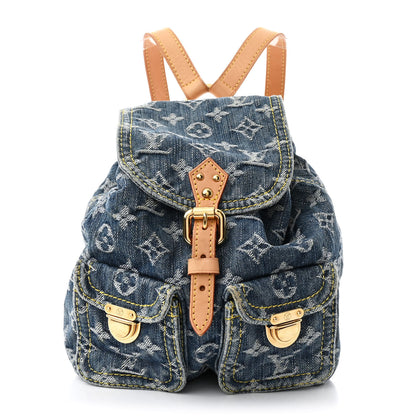 Louis Vuitton Denim Sac a Dos Backpack PM Blue 1 of 10