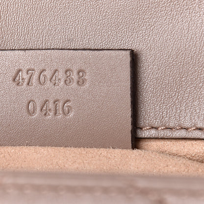Gucci Calfskin Matelasse Super Mini GG Marmont Shoulder Bag Porcelain Rose 8 of 11