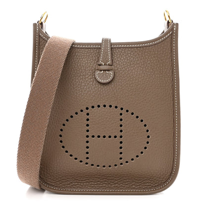Hermes Taurillon Clemence Evelyne TPM Etoupe 1 of 11