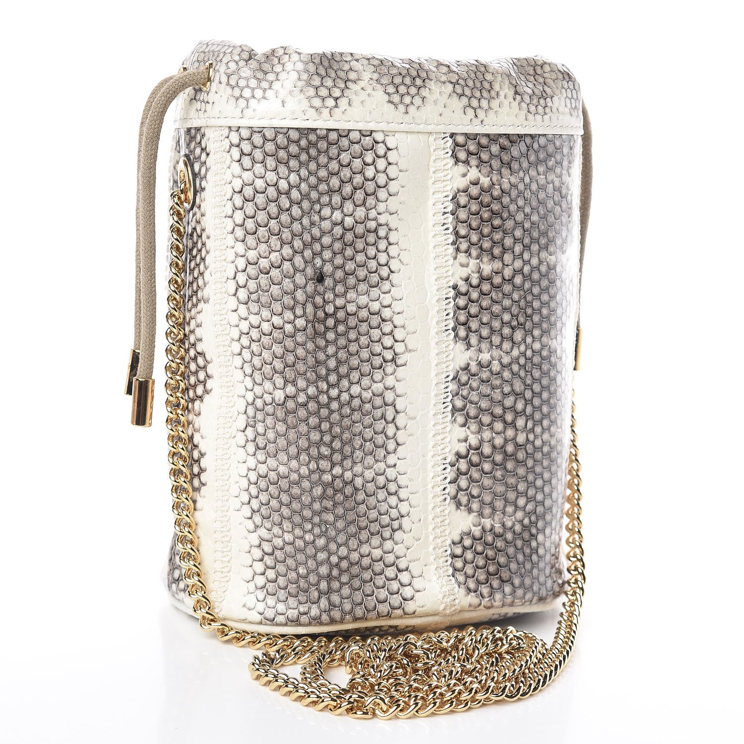Gucci Snakeskin Mini Zumi Bucket Bag Grey 3 of 11
