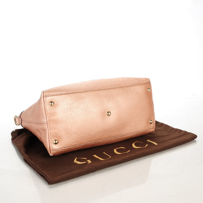 Gucci Metallic Cellarius Calfskin Small Soho Top Handle Satchel Pink 4 of 9