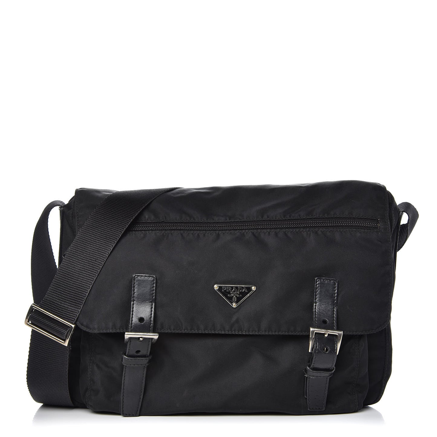 Nylon Vela Messenger Bag Black