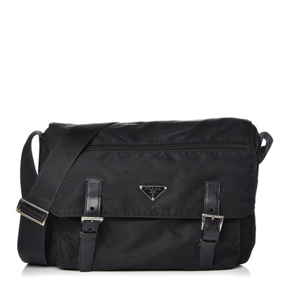 Prada Nylon Vela Messenger Bag Black 1 of 12