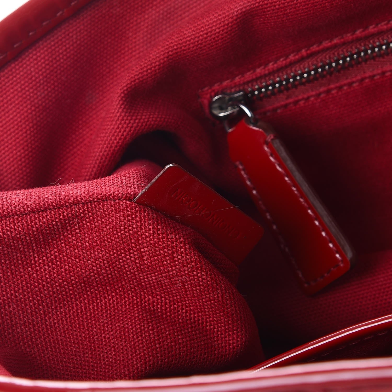 Burberry Supernova Check Patent Trim Shopper Tote Bag Red 7 of 12