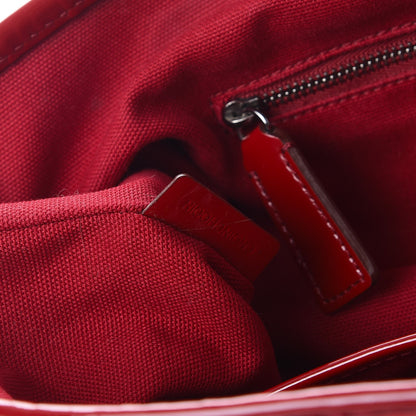 Burberry Supernova Check Patent Trim Shopper Tote Bag Red 7 of 12