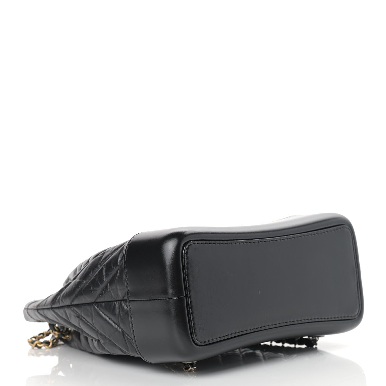 Chanel Aged Calfskin Chevron Quilted Small Gabrielle Backpack Black 4 of 12