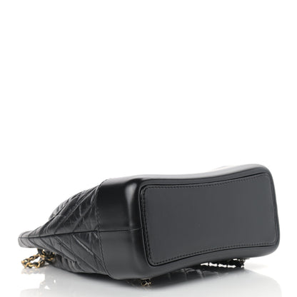 Chanel Aged Calfskin Chevron Quilted Small Gabrielle Backpack Black 4 of 12