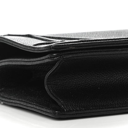 Christian Dior Grained Calfskin Medium Diorama Flap Bag Black 8 of 11