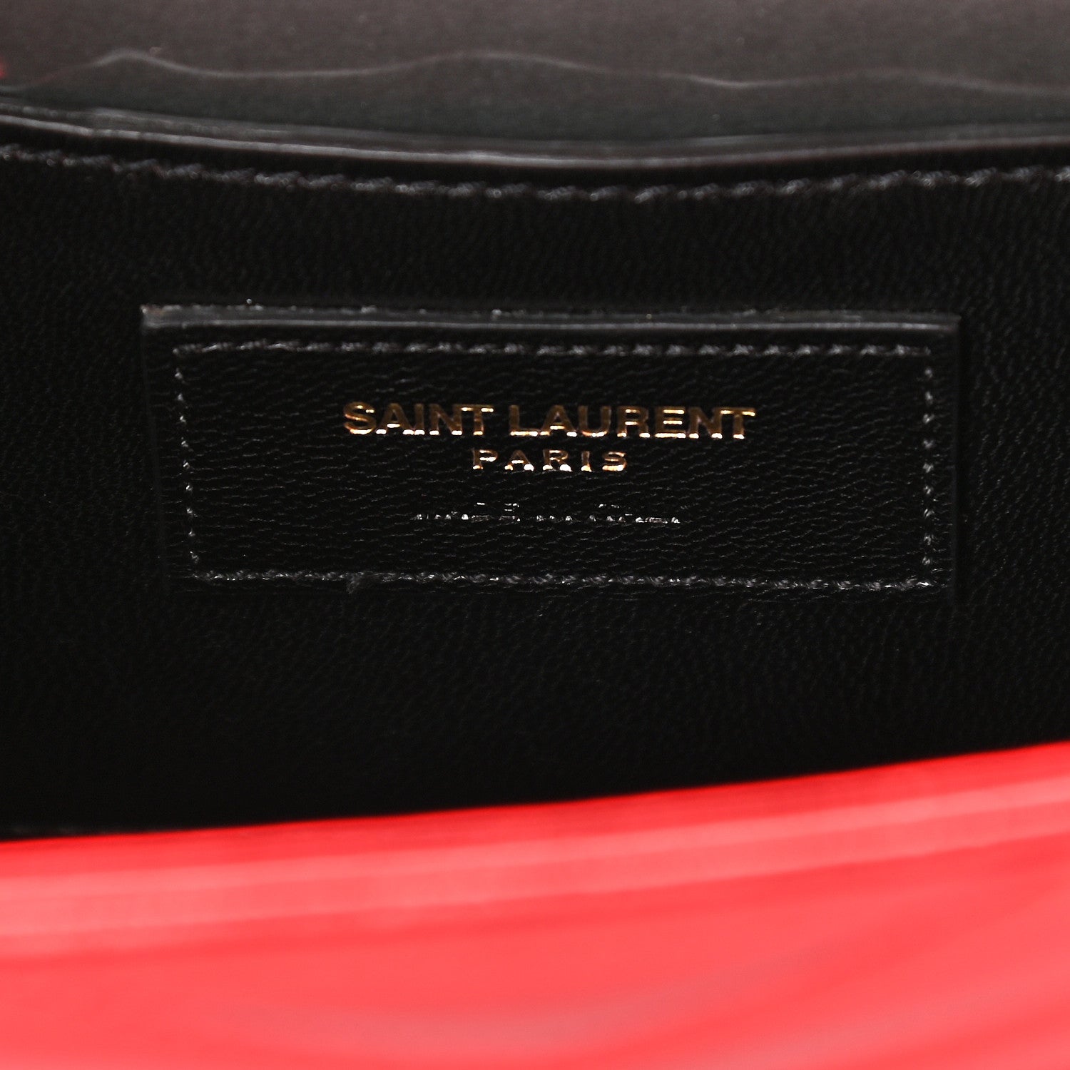 Saint Laurent Metallic Matelasse Chevron Small Monogram Chain Shoulder Bag Red 6 of 8