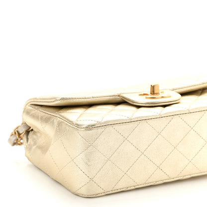 Chanel Metallic Lambskin Quilted Mini Rectangular Flap Gold 9 of 11