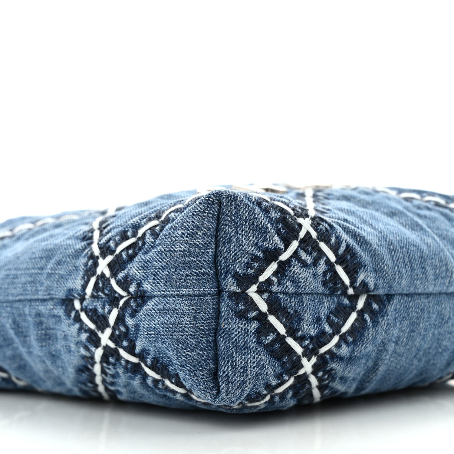 Chanel Denim Stitched Quilted Mini Chanel 22 Blue 10 of 12