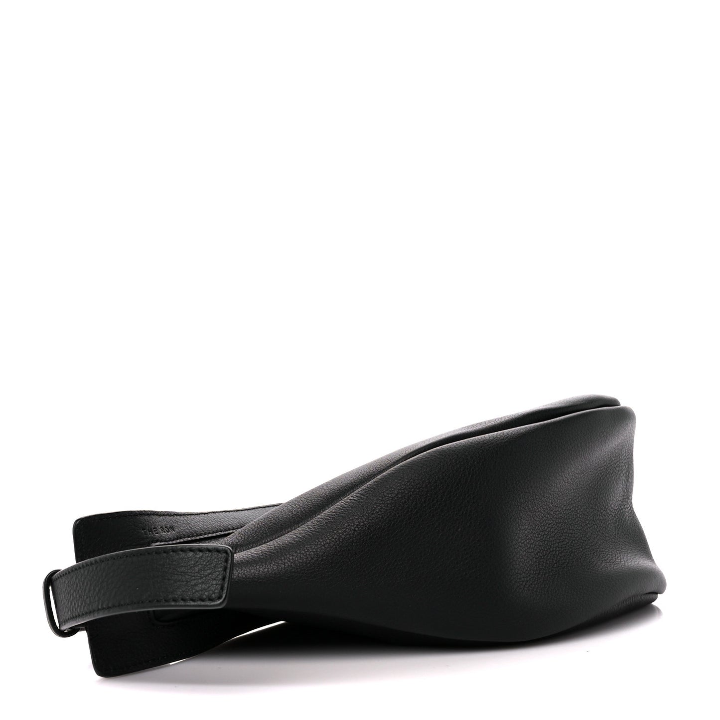 Grained Calfskin Small Slouchy Banana Bag Black