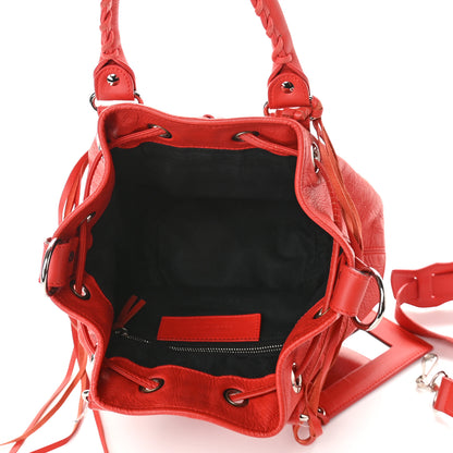 Balenciaga Matte Goatskin Rubber Covered Classic Hardware Mini Pompon Rouge Coquelicot Rouge Braise 5 of 10