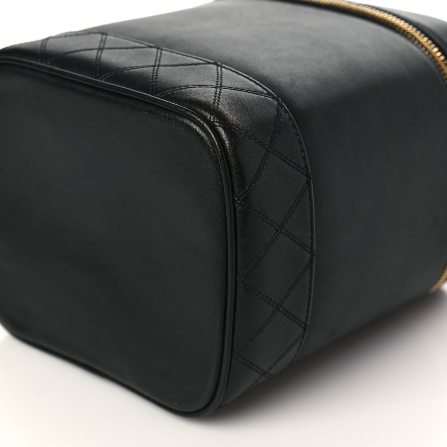 Lambskin Vanity Cosmetic Case Black