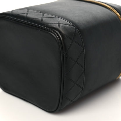 Chanel Lambskin Vanity Cosmetic Case Black 10 of 11