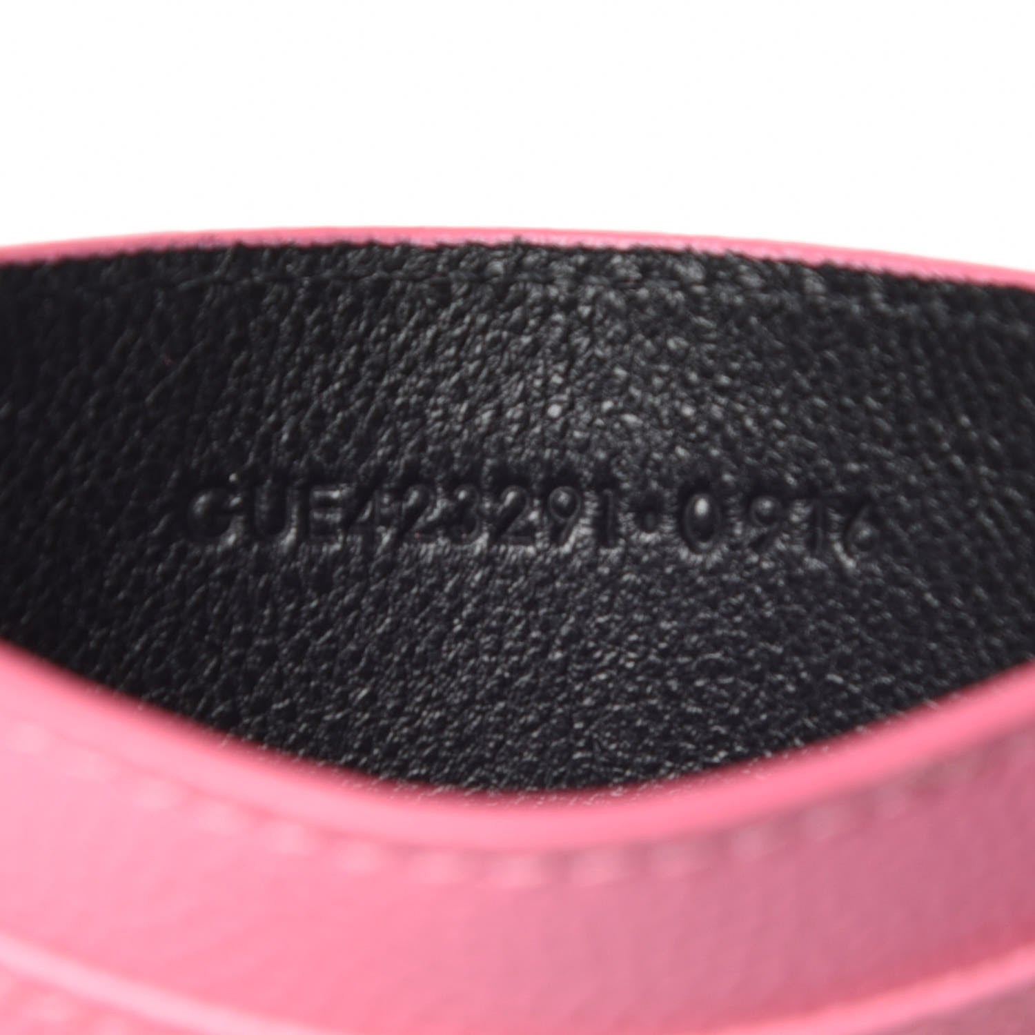 Saint Laurent Grain De Poudre Matelasse Chevron Monogram Credit Card Case Indian Pink 9 of 10