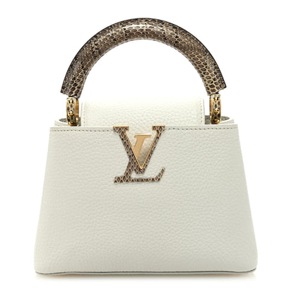 Louis Vuitton Taurillon Ayers Capucines Mini White Snow White 1 of 9