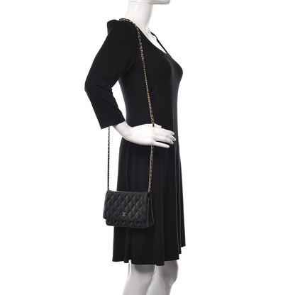 Chanel Caviar Quilted Wallet On Chain WOC Black 2 of 12
