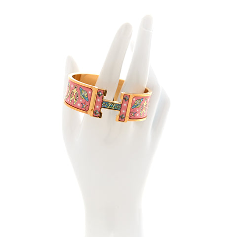 Enamel Printed Chorus Stellarum Wide Clic Clac H Bracelet PM Tropique