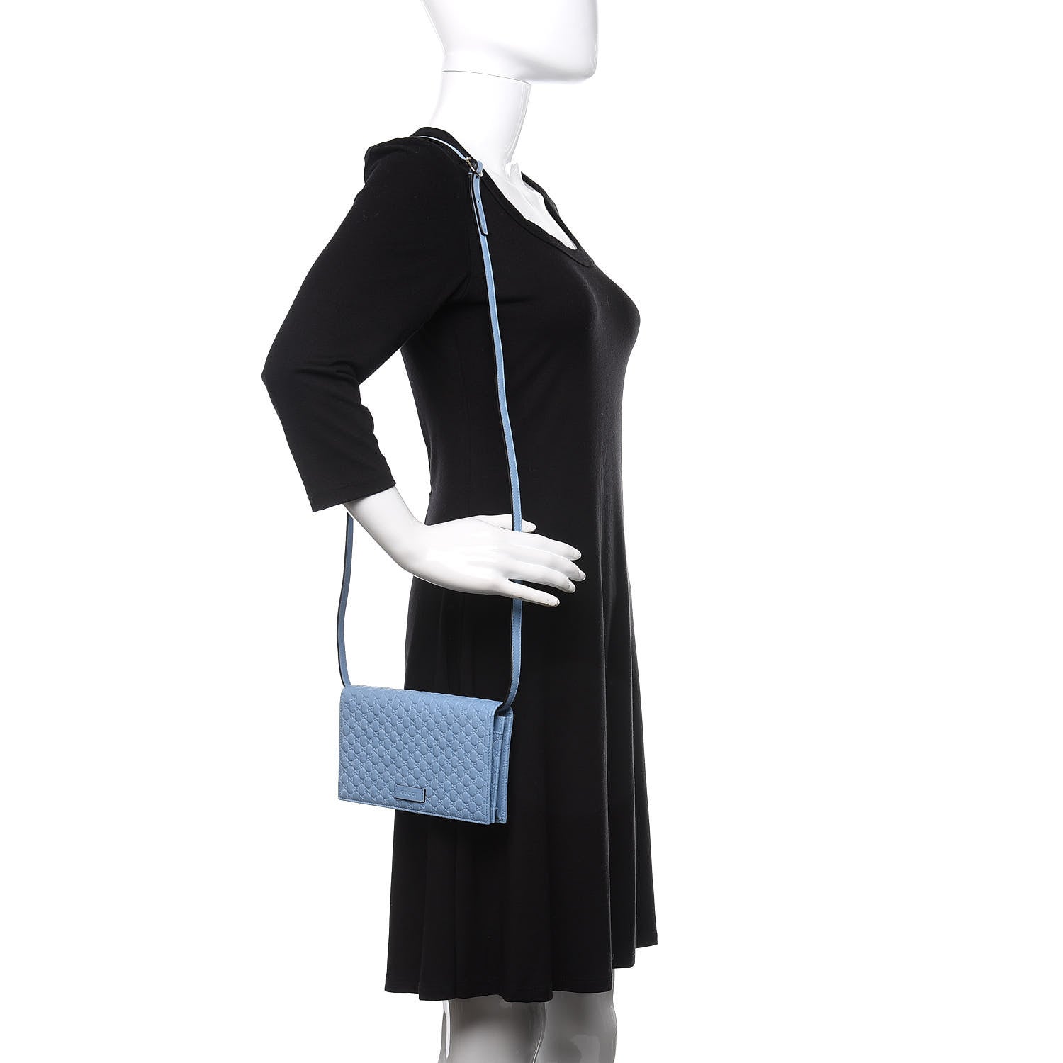 Gucci Microguccissima Crossbody Wallet Mineral Blue 2 of 10