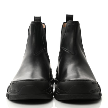 Gucci Calfskin Logo Mens Lug Sole Chelsea Ankle Boots 9 Black 2 of 12