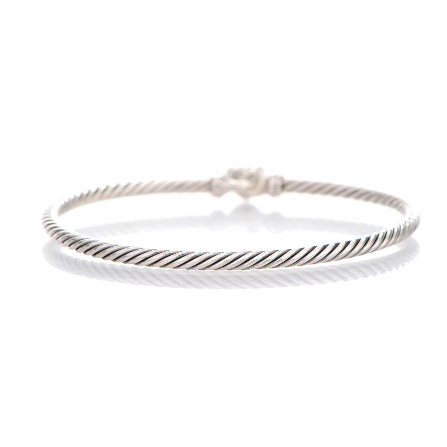 David Yurman Sterling Silver 18K Yellow Gold 3mm Cable Collectibles Heart Bracelet 3 of 4