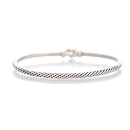 David Yurman Sterling Silver 18K Yellow Gold 3mm Cable Collectibles Heart Bracelet 3 of 4