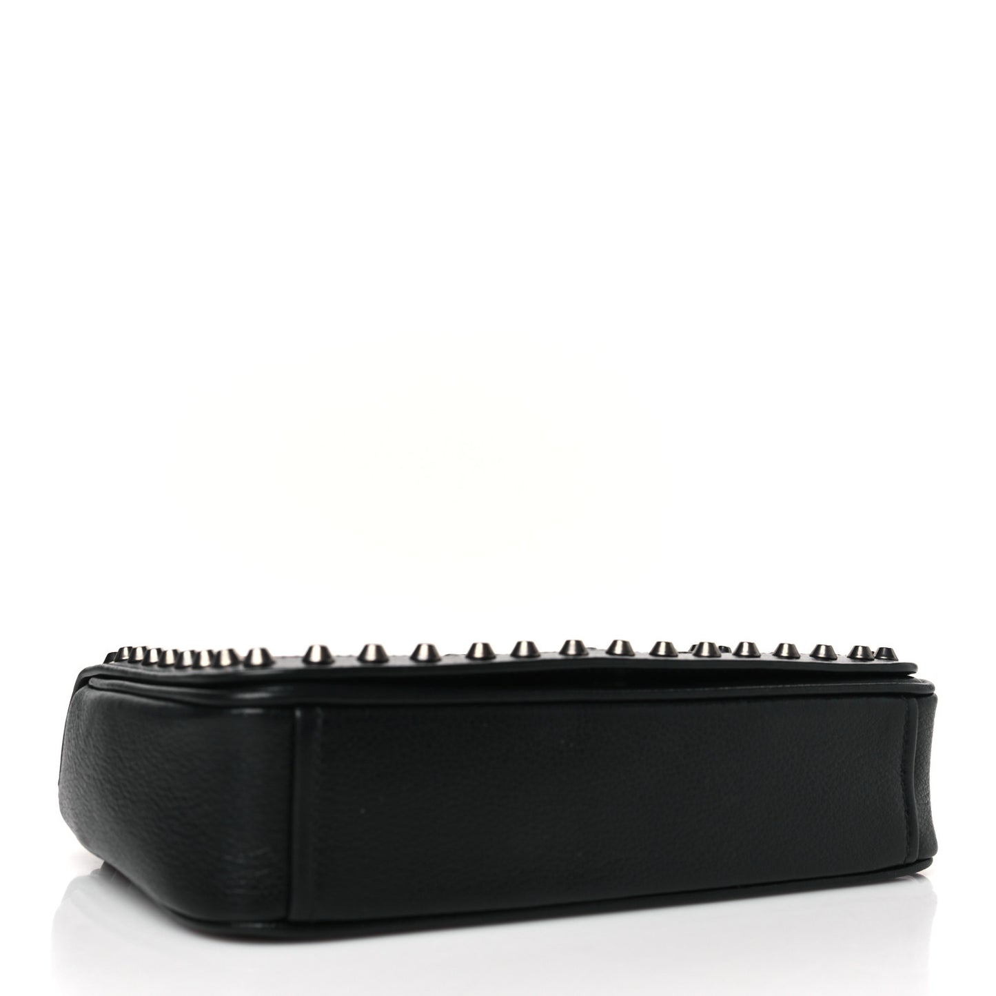 Glace Calfskin Studded Crossbody Fuxia Black