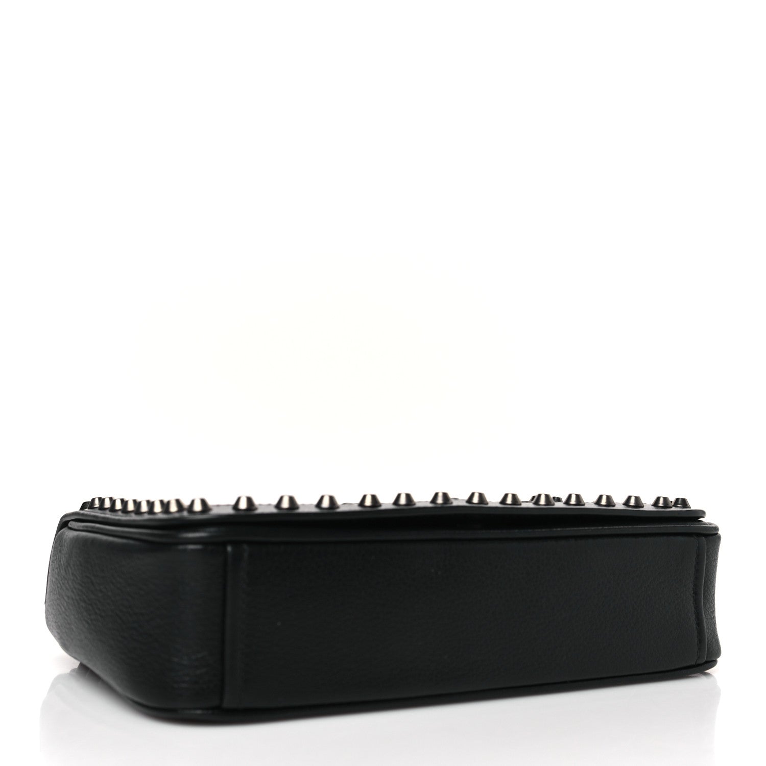 Prada Glace Calfskin Studded Crossbody Fuxia Black 4 of 8