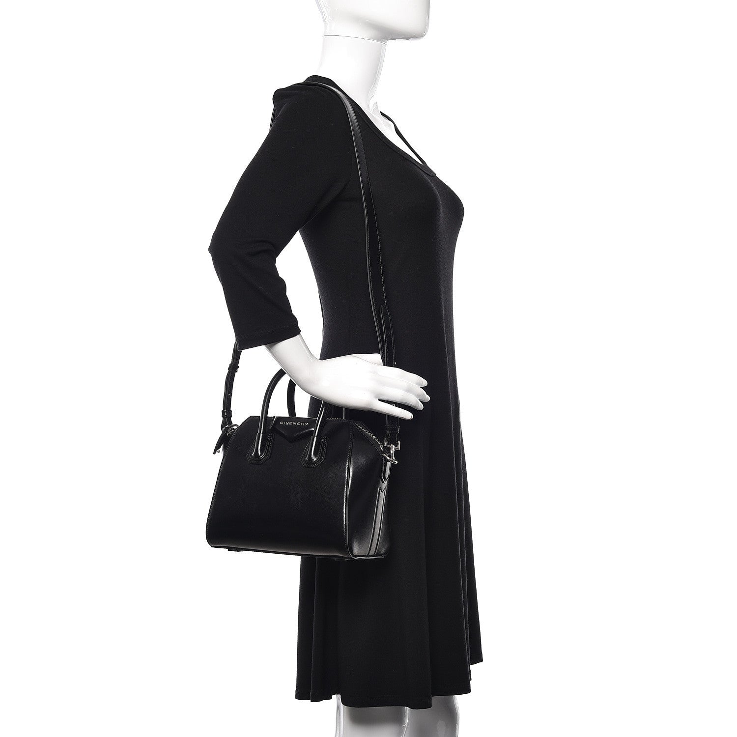 Givenchy Shiny Lord Calfskin Mini Antigona Black 2 of 11