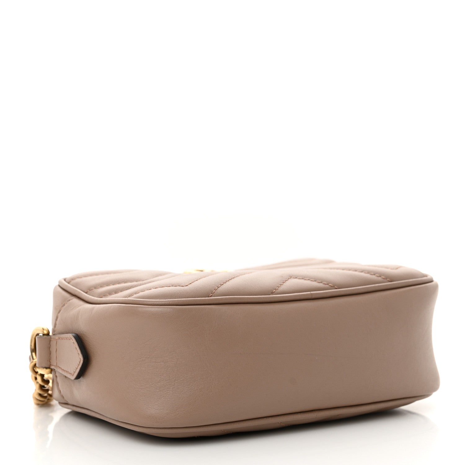 Gucci Calfskin Matelasse Mini GG Marmont Chain Shoulder Bag Porcelain Rose 4 of 12