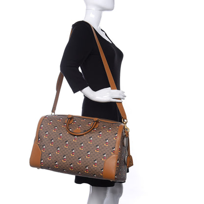 Gucci X DISNEY Mini Vintage GG Supreme Monogram Mickey Mouse Medium Carry-On Duffle Bag Beige Vintage Sun Oil 2 of 10