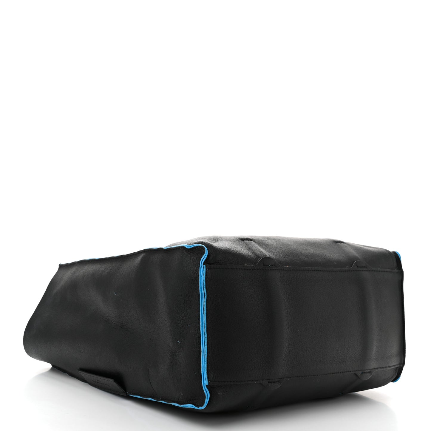 Veau Baltimore Double Sided Small Everyday Tote Bleu Turquoise Black