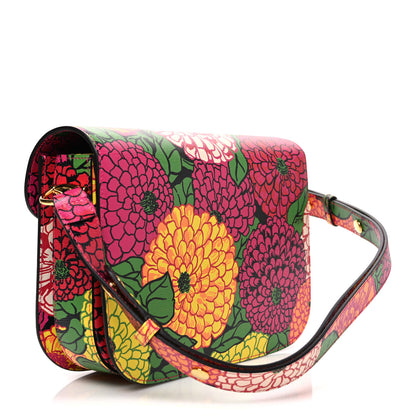 Gucci X KEN SCOTT New Shangai Calfskin Pomponica Print Horsebit 1955 Shoulder Bag Multicolor Fuxia Pompon 2 of 9