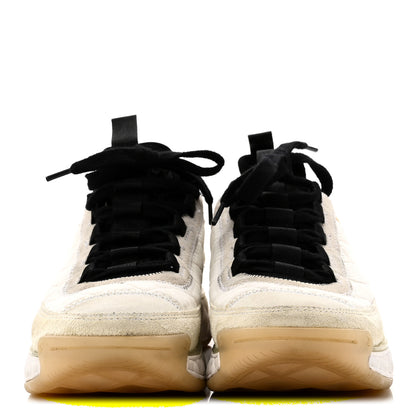 Chanel Fabric Suede Calfskin CC Sneakers 38.5 Ivory Black 3 of 11