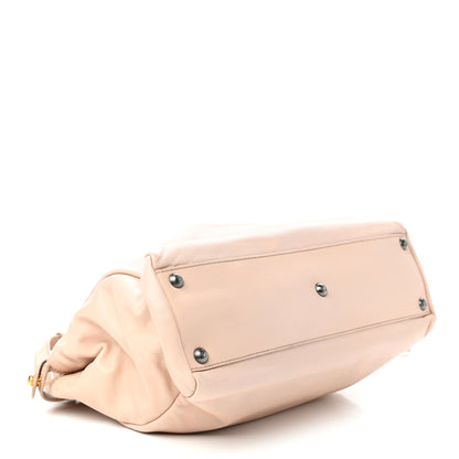Fendi Calfskin Medium Peekaboo Iconic Satchel Nude 4 of 9
