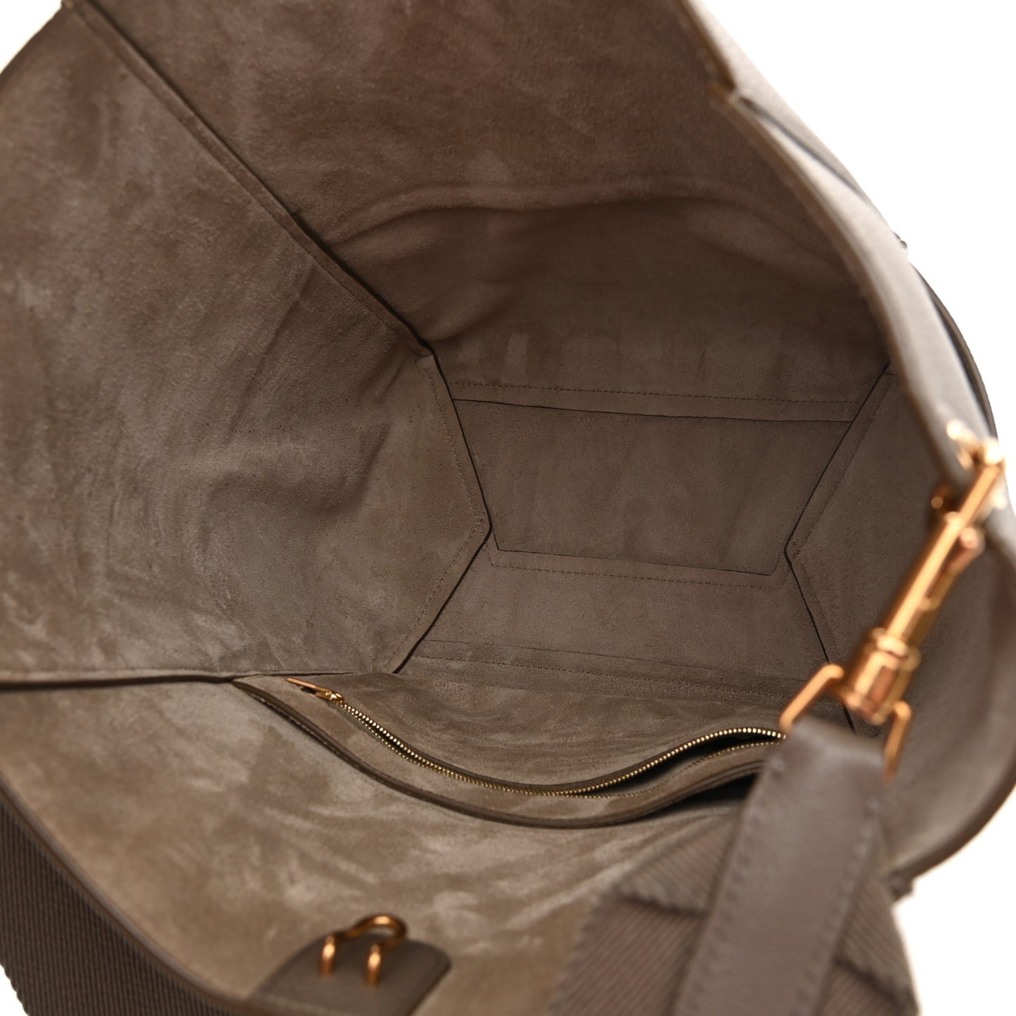 Soft Grained Calfskin Sangle Bucket Bag Taupe