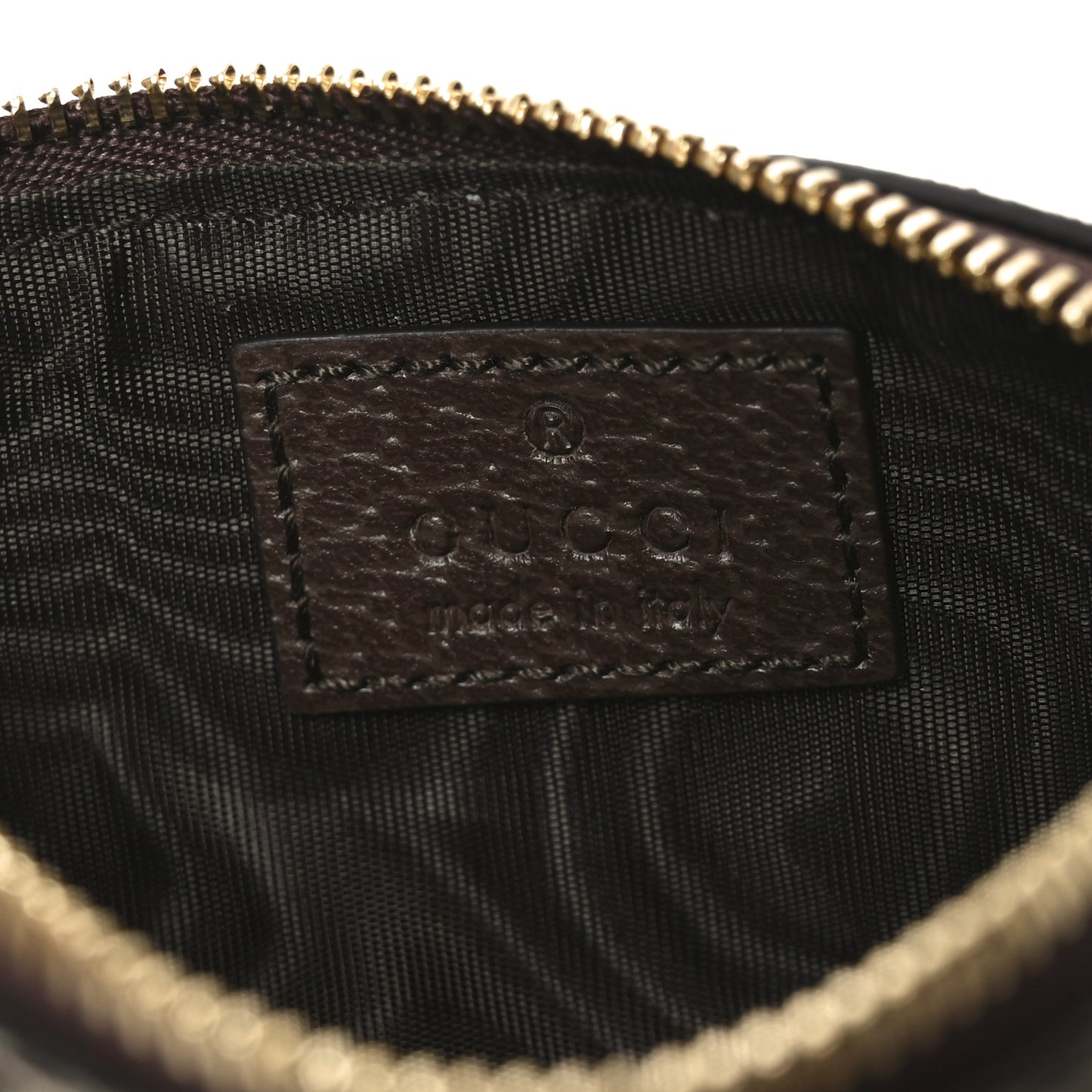 GG Supreme Monogram Key Case Brown