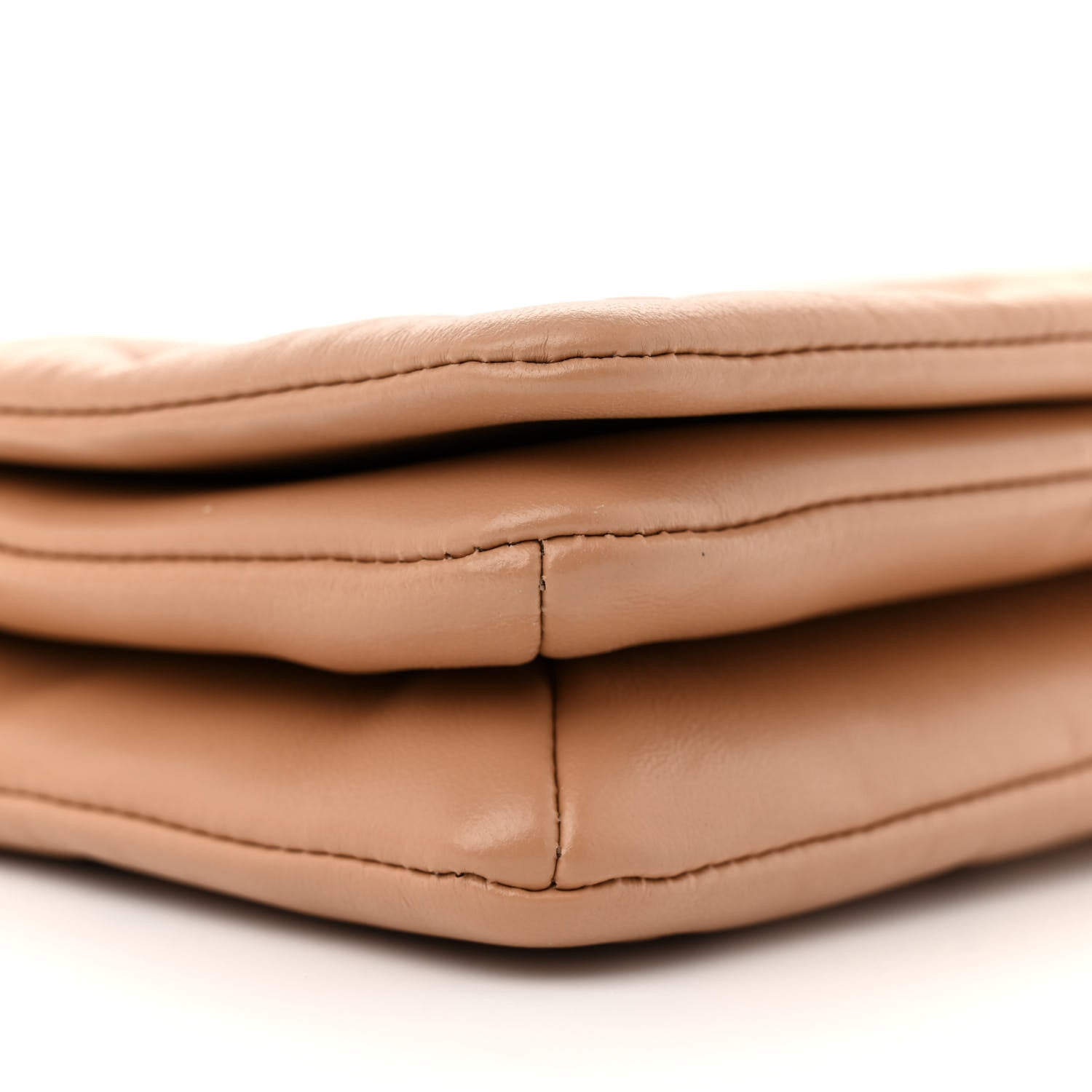 Louis Vuitton Lambskin Embossed Monogram Pochette Coussin Camel 8 of 13