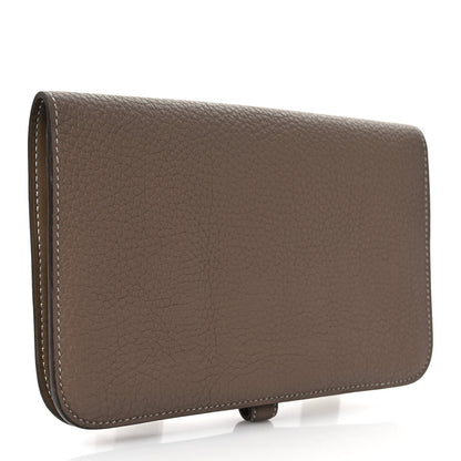 Hermes Togo Dogon Duo Wallet Etoupe 3 of 7