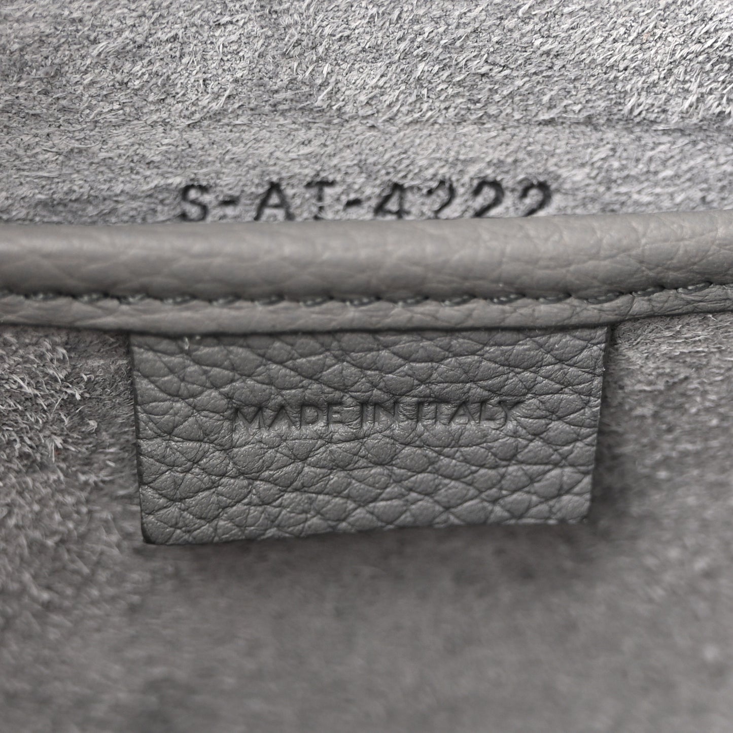 Drummed Calfskin Nano Luggage Kohl