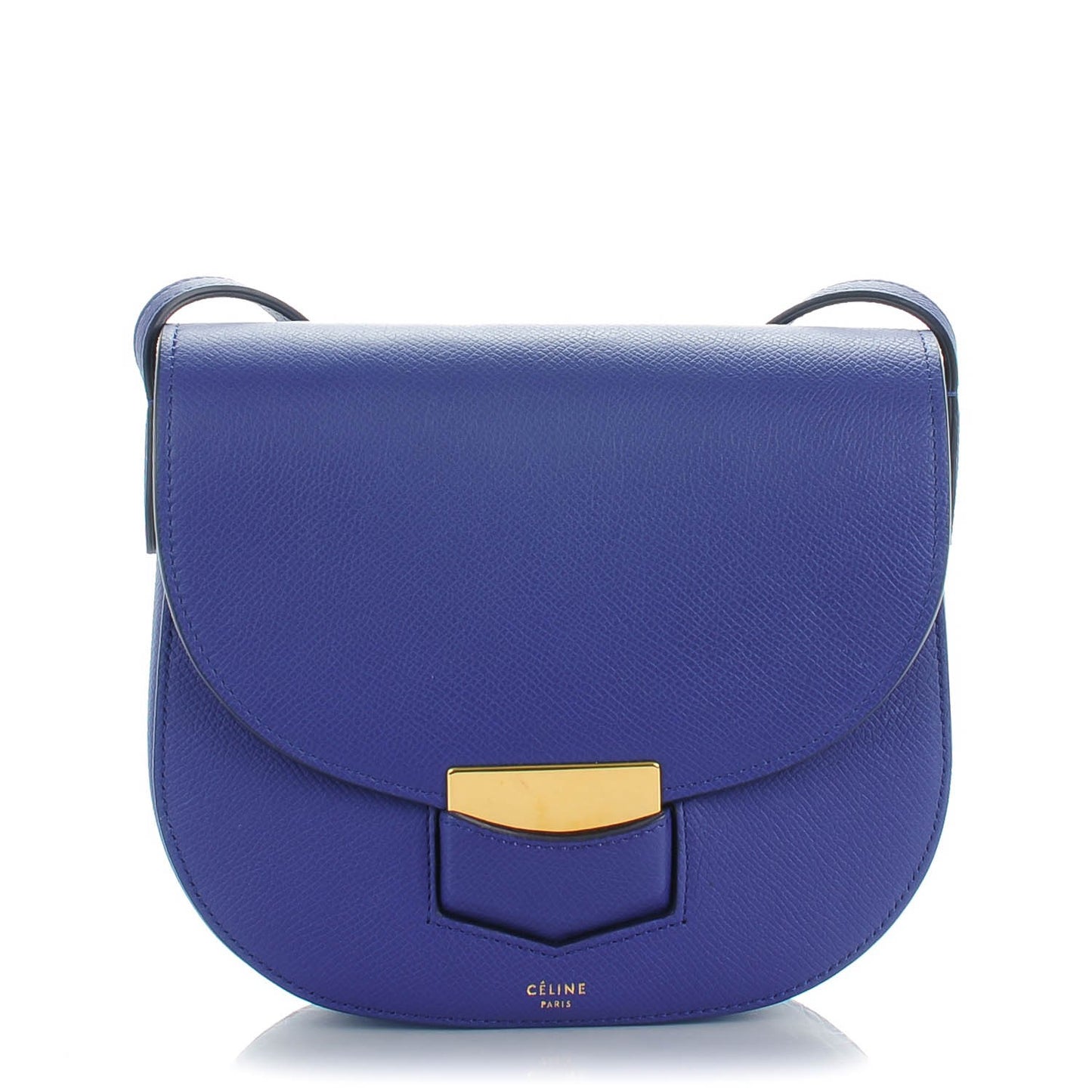 Grained Calfskin Small Trotteur Indigo