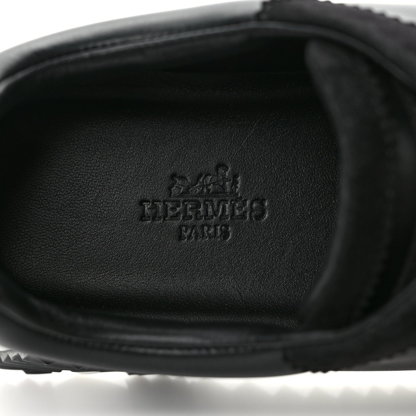 Calfskin Suede Goatskin Bouncing Sneakers 37.5 Black
