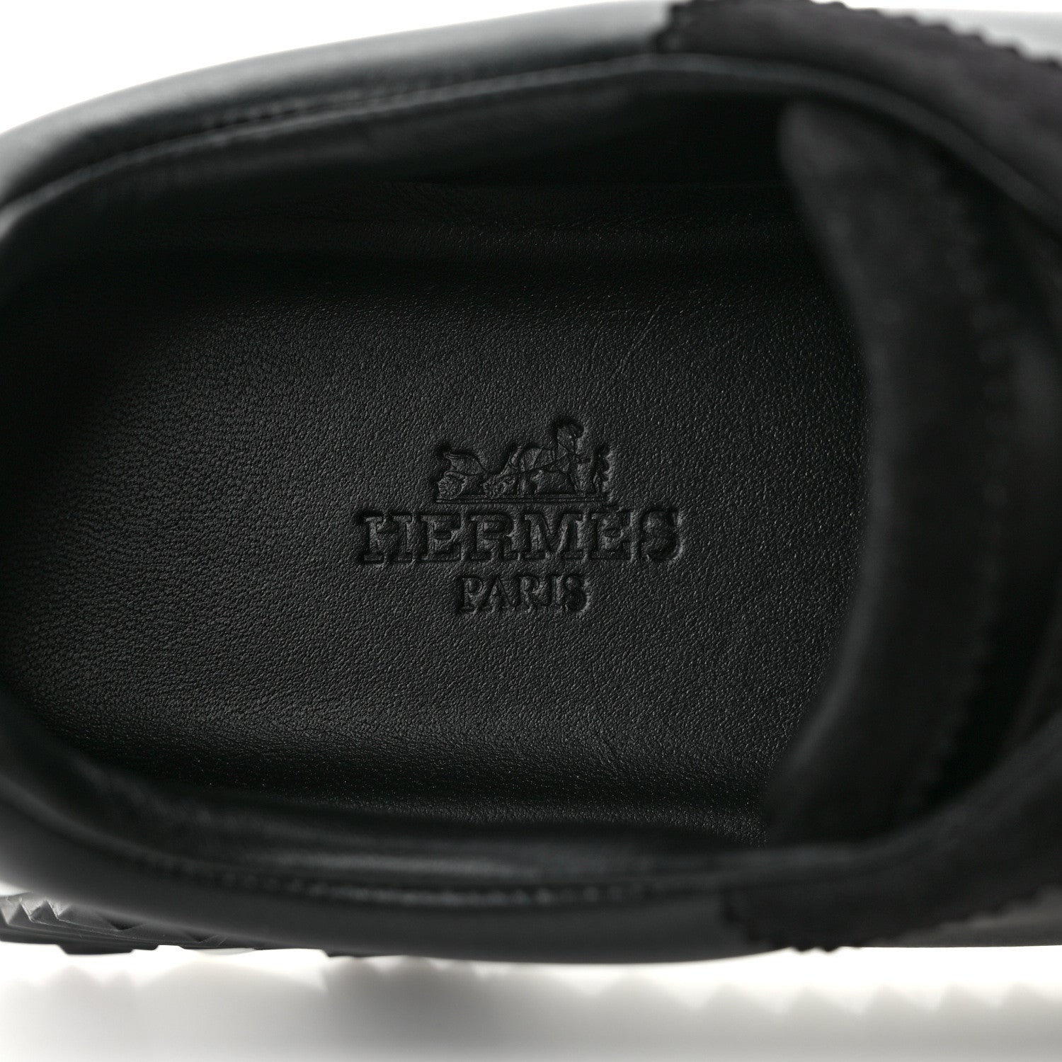 Hermes Calfskin Suede Goatskin Bouncing Sneakers 37.5 Black 7 of 10